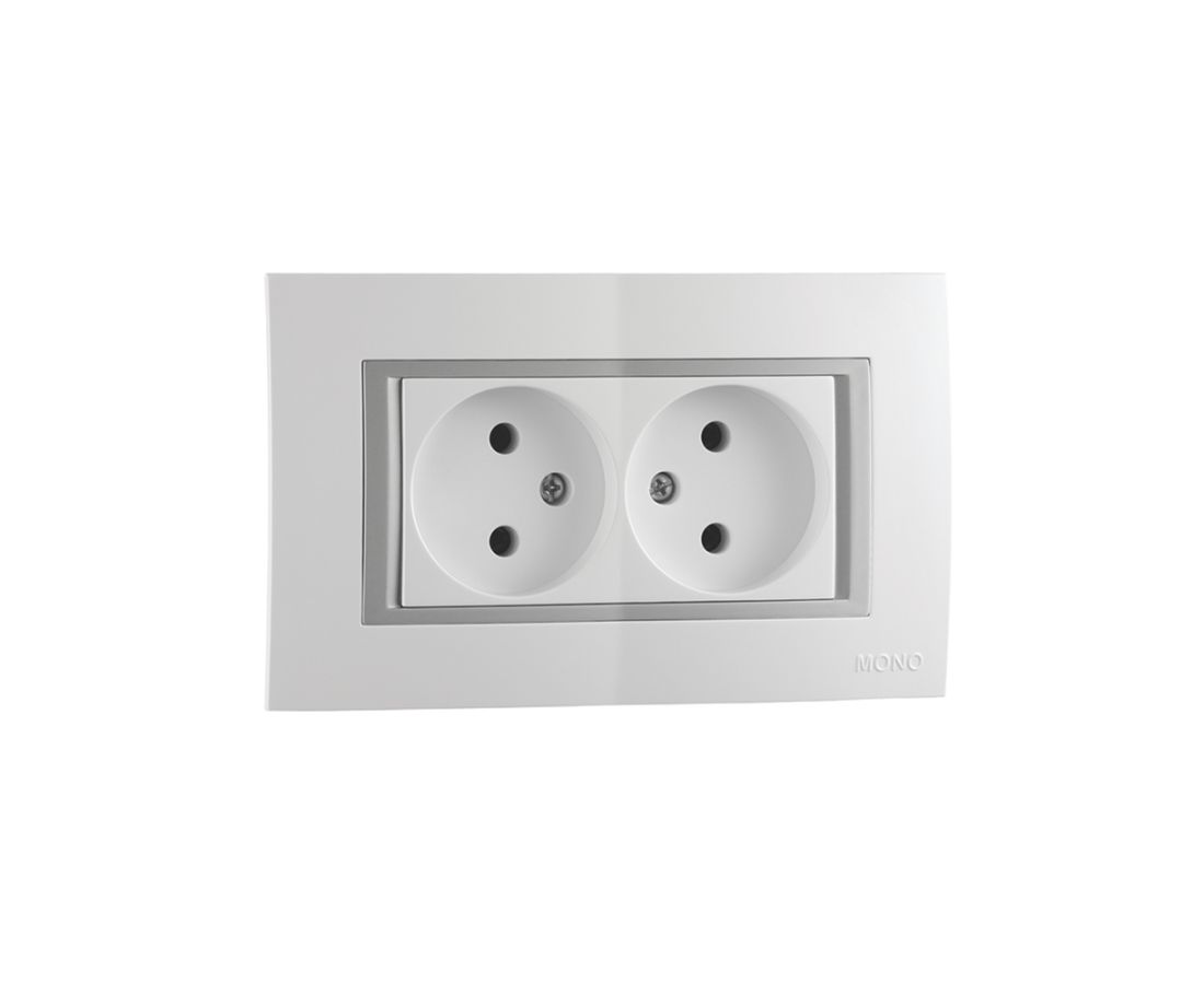 როზეტი ორიანი MONTE white - 105-010111-121 — როზეტები და ჩამრთველები
